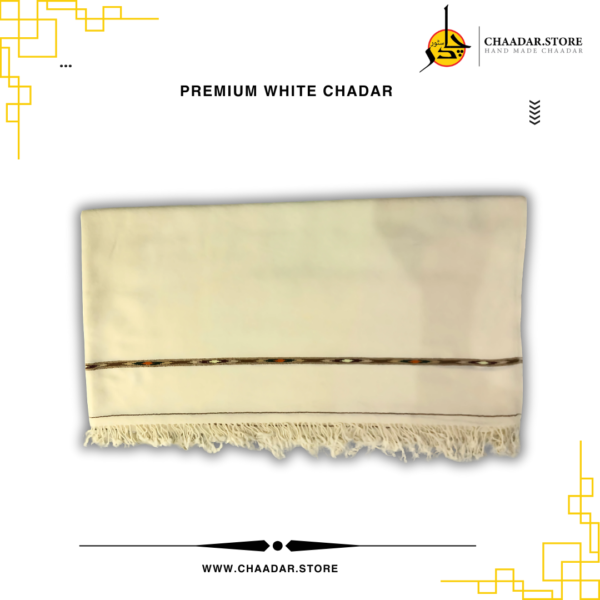 Pure Woolen Shawl for Men | Handmade | White Color