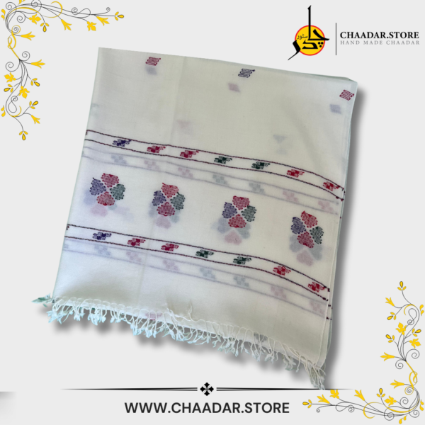 Pure Wool Shawl for female | Handmade | WHITE Color From Islampur Swat